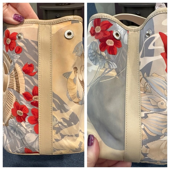 SALVATORE FERRAGAMO FLOWER LOTUS FISH PRINT - Picture 15 of 16